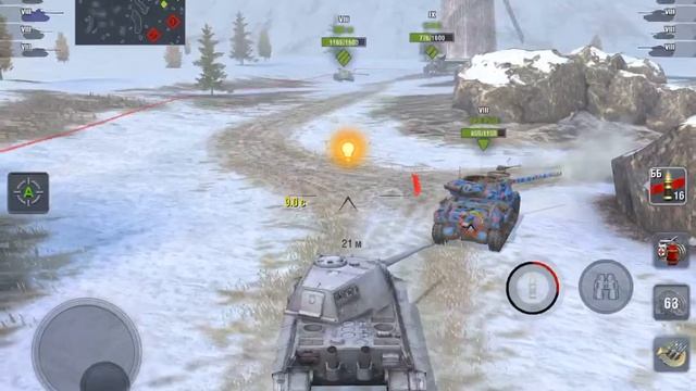 WOT Blitz. Игра на Е-75. Танцы на немецком тяже. World of Tanks Blitz смотреть онлайн