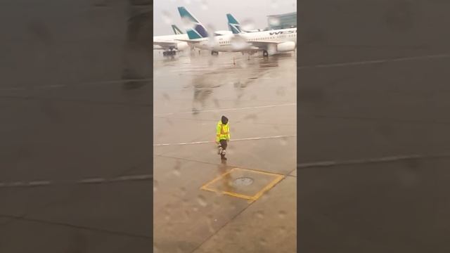 Aircraft marshal dancing. Toronto Pearson airport. смотреть онлайн