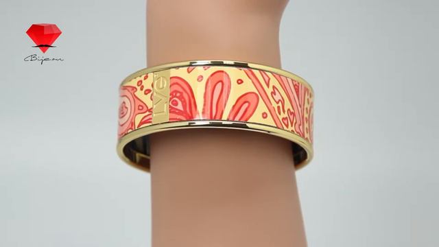 Bije.ru: Яркий эмалевый браслет с разноцветным узором и золотой окантовкой Carinina (Каринина) смотреть онлайн