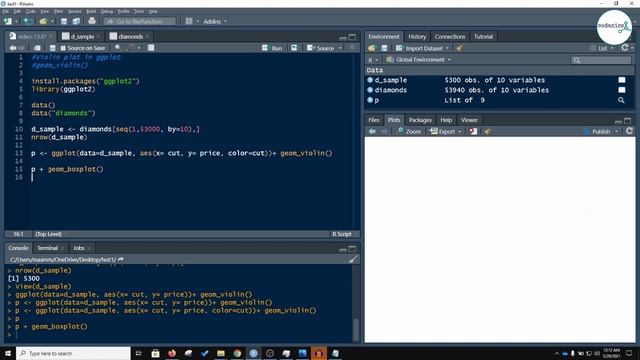 Violin plots in R with ggplot2 | R-programming and statistics for Beginners (in Urdu & Hindi)-13 смотреть онлайн