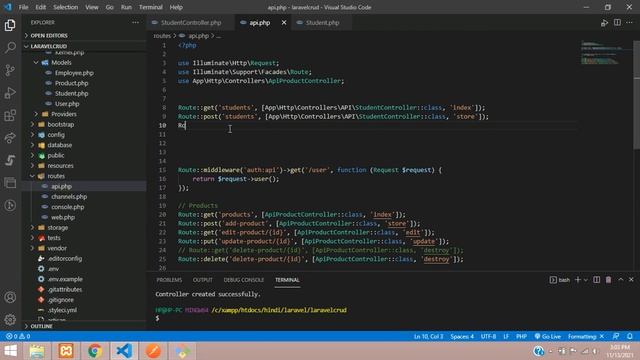 Laravel 8: Complete REST - Restful API CRUD using Postman with Validation in Laravel in HINDI смотреть онлайн