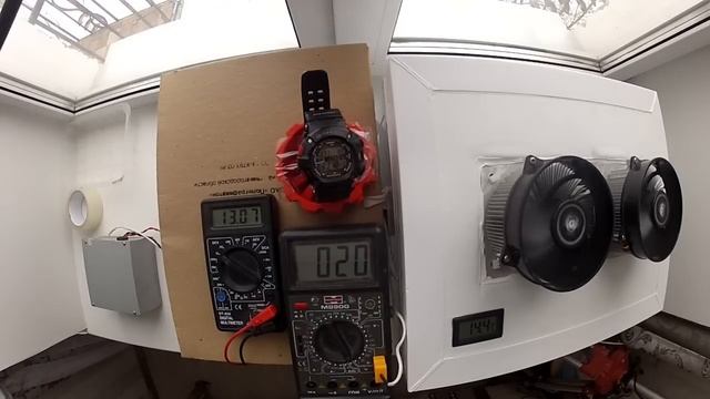 Тест самодельного холодильника на элементах Пельтье. смотреть онлайн