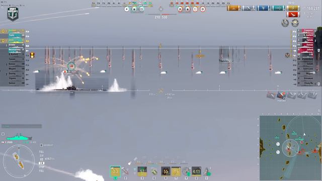 Cruiser Jinan: Damage world record (AR - zoom warning) - World of Warships смотреть онлайн