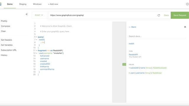 Altair GraphQL Client смотреть онлайн