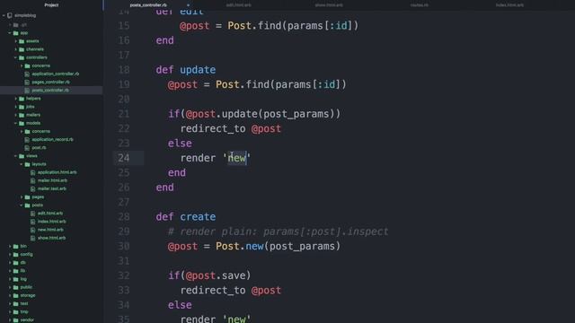 Изучение Ruby On Rails / #6 - Редактирование и удаление постов смотреть онлайн