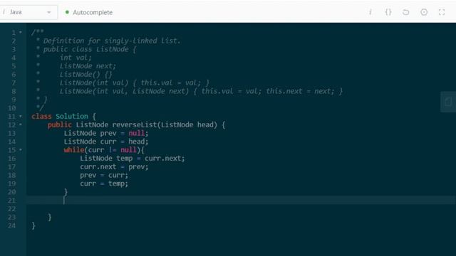 Leetcode - Reverse LinkedList - Java смотреть онлайн
