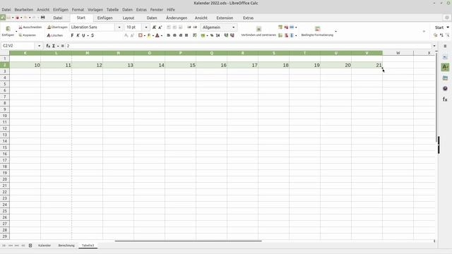 Kalender 2022 Jahrwsübersicht Libre Office Calc Tutorial смотреть онлайн