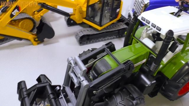 Трактор-экскаватор CAT и трактор Fendt Favorit смотреть онлайн