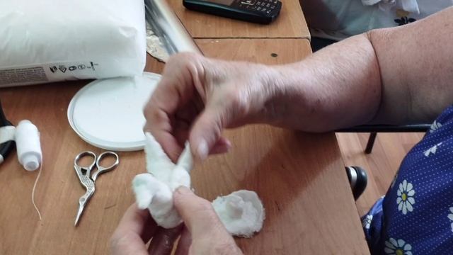 Провожу мастер класс по ватной игрушке "Гусь" смотреть онлайн