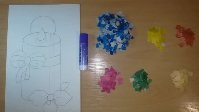 Апликация из рваной бумаги смотреть онлайн