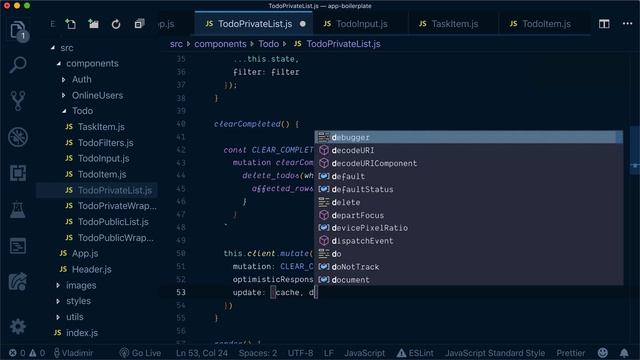 15. Clear completed todos using client.mutate смотреть онлайн