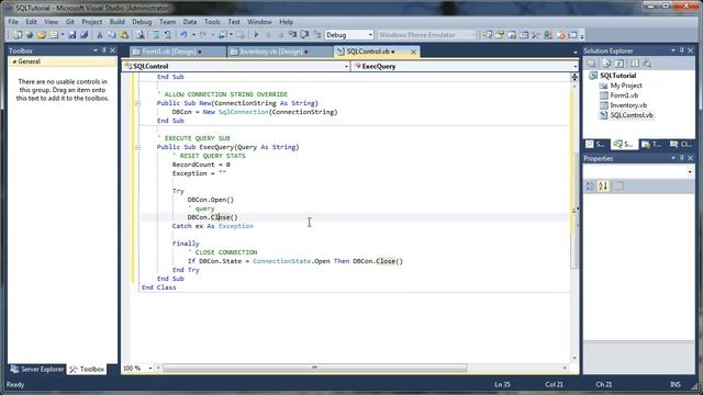 VB.NET Tutorial - Connect & Query a Microsoft SQL Server Database - Part 1 смотреть онлайн