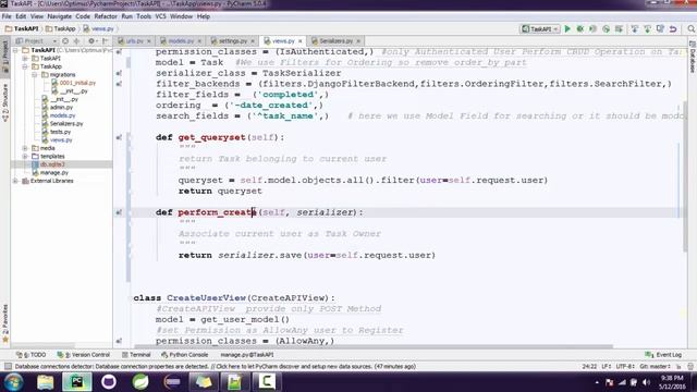 Django Rest Framework Task Association with User. смотреть онлайн