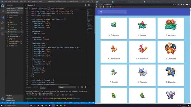 React & Material UI #18: Creating a Pokedex (part 5) - Adding a search bar to filter Pokemon result смотреть онлайн