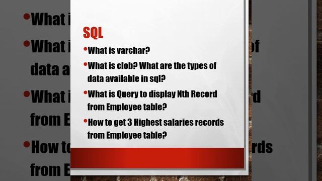 Citibank SQL/PLSQL Interview Questions #sql #plsql смотреть онлайн