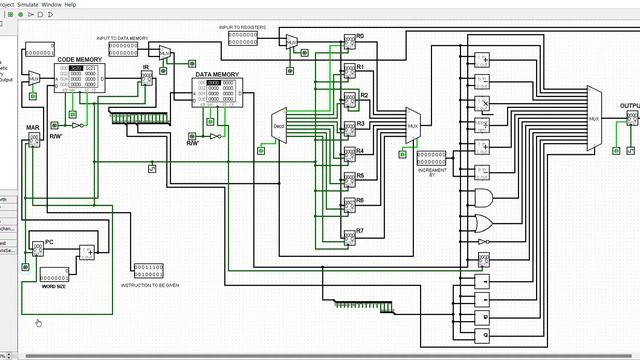 16-Bit processor simulation in Logisim смотреть онлайн