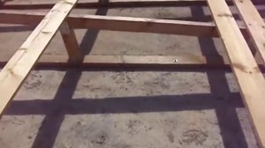 Крыша гаража из профнастила Создание уклона Часть 1