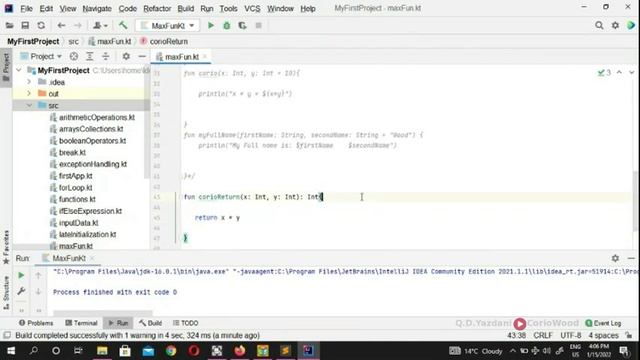 Kotlin function return and return Type смотреть онлайн
