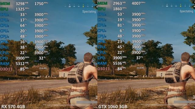 PUBG 1.0 update#6 Radeon RX 570 vs. GeForce GTX 1060 3GB смотреть онлайн