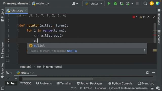 How to code a list rotator function in Python смотреть онлайн