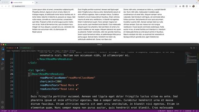 Create symmetrical paragraph lengths with Read More / Read Less in React смотреть онлайн