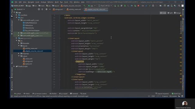 One Way Data Binding Android Studio смотреть онлайн