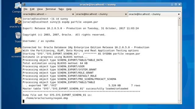 Expdp impdp in oracle(10g) database смотреть онлайн