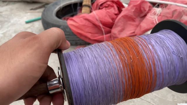 I stuffed a Colour thread in my spool🦅 | Kite Flying Thread | Kite Cutting | смотреть онлайн