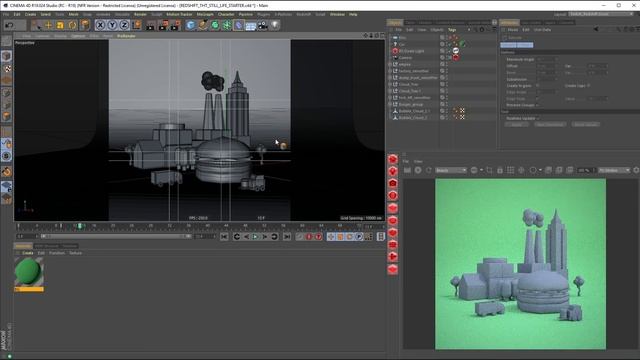 Redshift Proxies and Randomness - Cinema 4D Redshift Tutorial смотреть онлайн