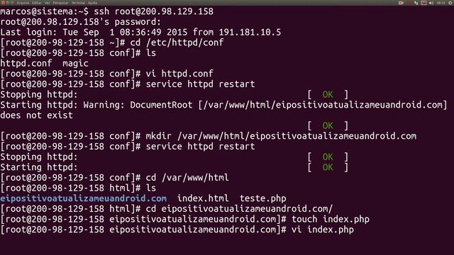 Tutorial Servidor Web Linux: criação de vários sites no Apache no CentOS смотреть онлайн