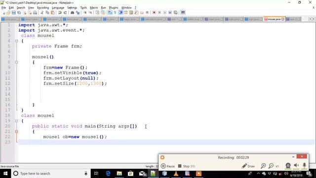 mouse listener in java | programming finger смотреть онлайн