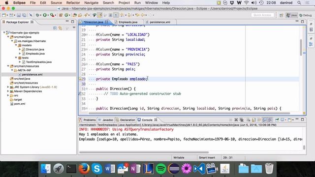 Java: JPA + Hibernate – 12. OneToOne inverso con mappedBy смотреть онлайн