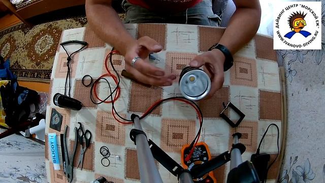 XHP70 Фонарь для дайвинга. Как разобрать, что внутри, и как светит под водой.