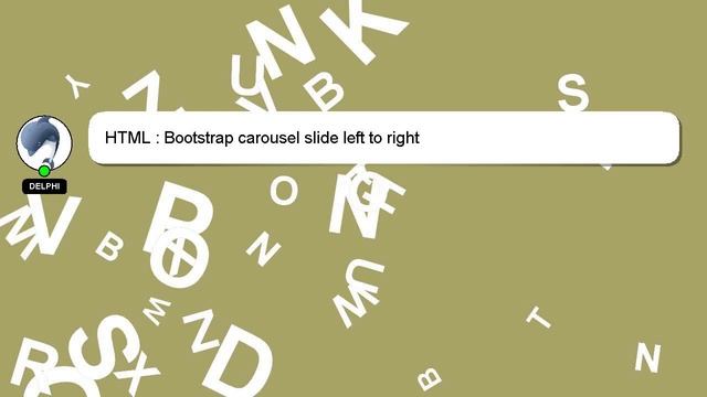 HTML : Bootstrap carousel slide left to right смотреть онлайн