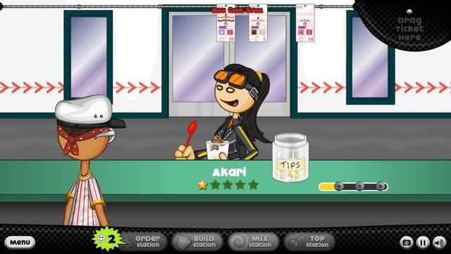 Papa's Freezeria HD Day 19 New Shaved Mints Breakfast Blast Mini Game смотреть онлайн