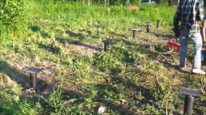 Дом из СИП панелей / 001 Фундамент на винтовых сваях