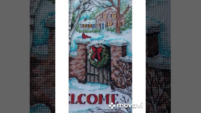 DIMENSIONS 8788 - Winter Welcome Рождественская вышивка крестиком подбором вышивала . смотреть онлайн