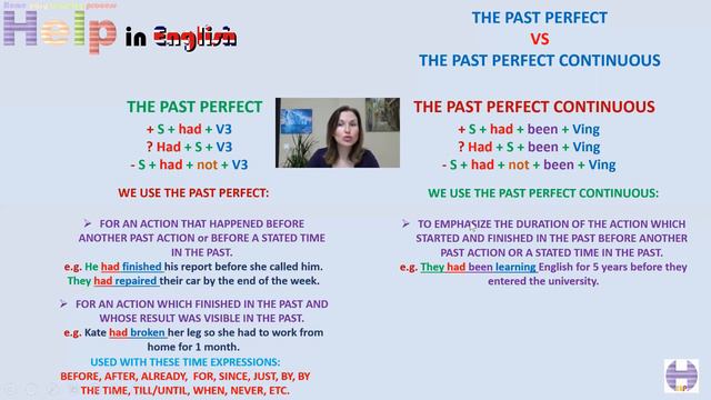 HELP 10 - Past Perfect vs Past Perfect Continuous смотреть онлайн