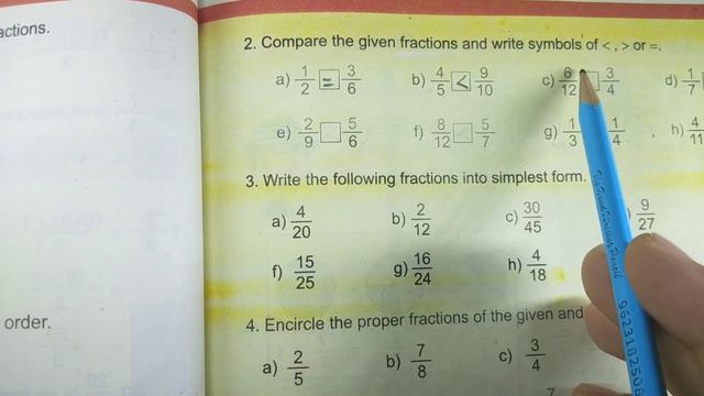 Class 4 Math New Course 2021 unit 3 Exercise 1 Q.2 Compair the fraction | Class 4 Maths Chapter 3 смотреть онлайн