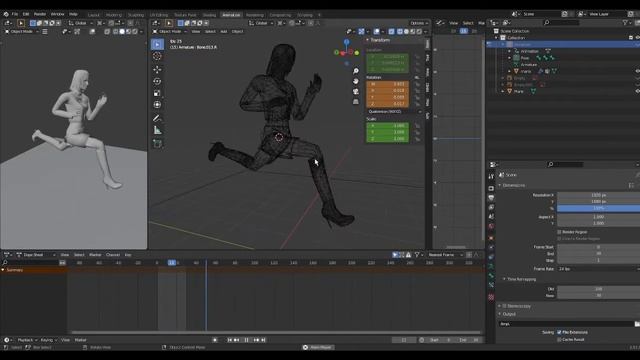 Blender Silent Hill 2 Maria (Custom running animation progress) смотреть онлайн