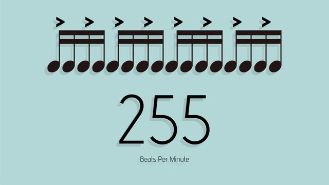 BPM = 255　メトロノーム - metronome - 16分 アクセント2-5 смотреть онлайн