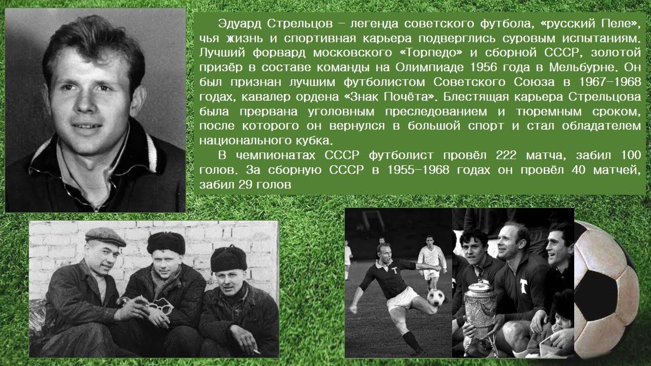 ЛЕГЕНДА СОВЕТСКОГО ФУТБОЛА ЭДУАРД СТРЕЛЬЦОВ смотреть онлайн
