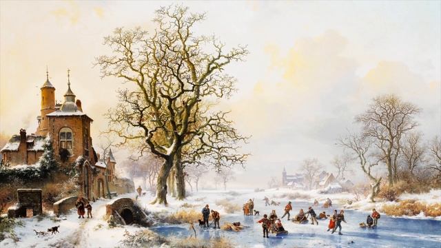 Winterscape Art Screensaver For Your TV | Vintage Winterscape Paintings Slideshow | 3Hrs