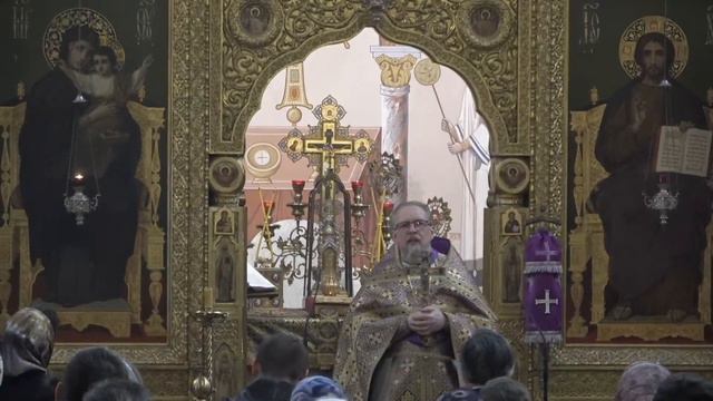 02.04.2023 Проповедь о. Владимира на Литургии. Неделя 5-я Великого поста. Прп. Марии Египетской смотреть онлайн
