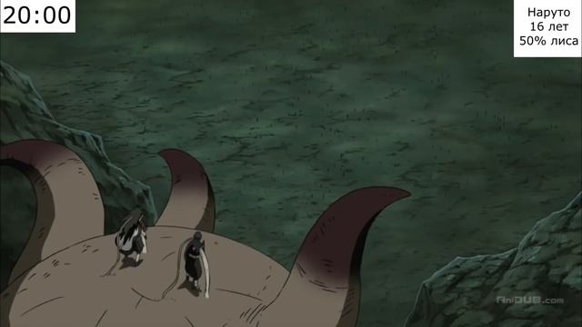 Наруто показал всю силу полного Курамы