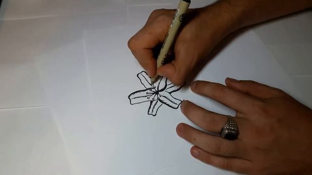 Как нарисовать лилию - Лилия в стиле зентангл смотреть онлайн