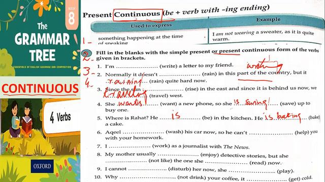 Present Continuous Tense Grammar Tree смотреть онлайн