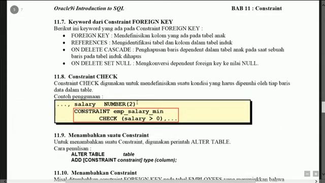 Teori 6 Constraint - Video Tutorial Basis Data Oracle смотреть онлайн