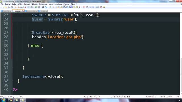 Kurs PHP odc. 2: System logowania do strony. Sesja. Wstrzykiwanie SQL смотреть онлайн