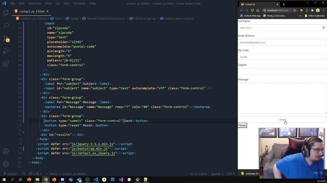 Contact Us Form w/ Bootstrap v4.5 - 9/1 - AWD 1111 Fall 2020 смотреть онлайн